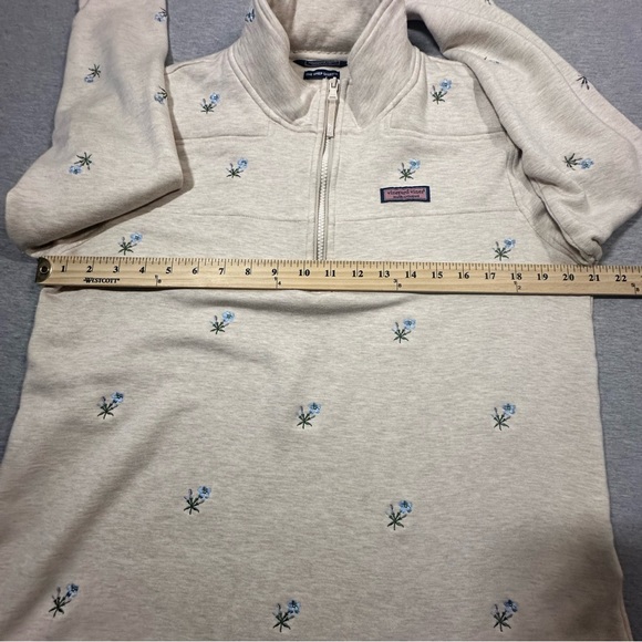 Vineyard Vines Martha's Vineyard Fleece 1/4 Zip Pullover XL embroidered Preppy - Picture 9 of 14